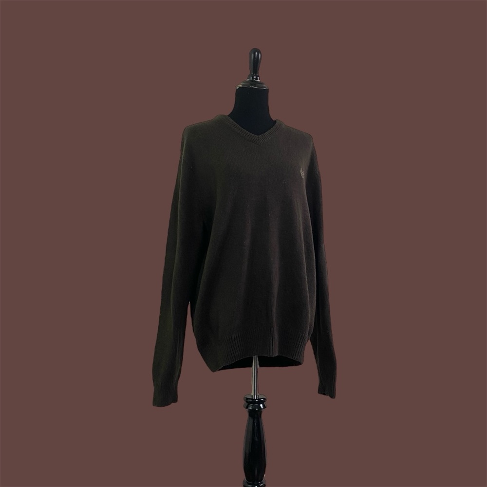 Speckled brown chaps v neck sweater 3/$25